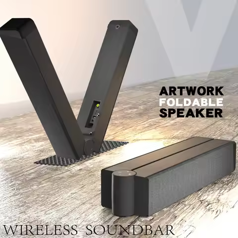 TV Sound Bar BT 5.1 Wireless Speakers with FM Collapsible Soundbar Home Theater Surround Sound Syste