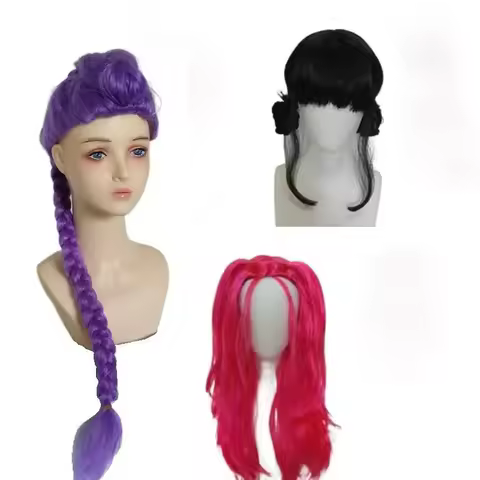 Halloween Girl group Cosplay Wig Heat Resistant Synthetic Hair for Women Girls Group Roleplay Props