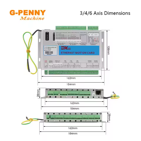 G-Penny XHC Ethernet 3/4/6 Axis MACH3 CNC Motion Control Card Frequency Controller Breakout Board Fo