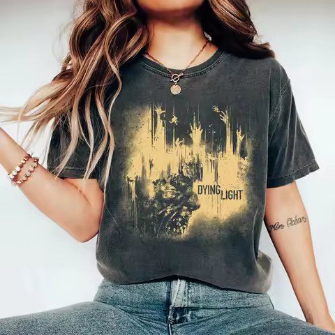 Dying Light: The Beast Shirt Horror Game Shirt Zombie Survival Gaming Tee T-Shirt Clothing Short Sle