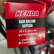 Bicycle Inner Tube 26 x 230 240 275 Kenda Butyl Tube Tire Motorcycle Valve and Small Presta AV 48mm 
