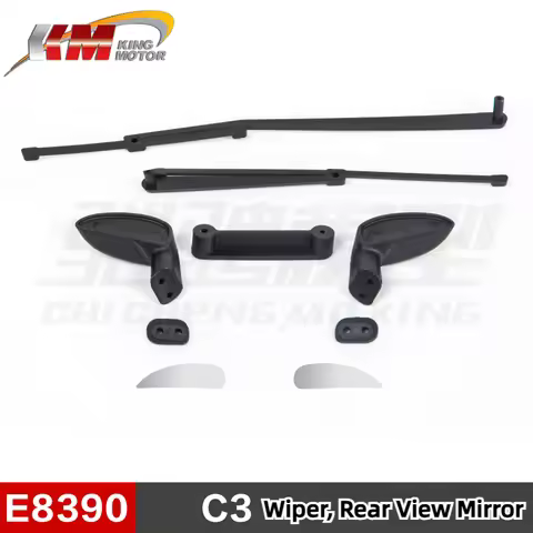 KM C3 1/7 RC Car Original Accessories E8390 Wiper, Rear View Mirror