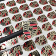 Metal emblem Auto Decor Decals Reflective Car Window Wiper Stickers for   Boxster Cayman Cayenne 911