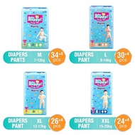 Diapers / Pampers Baby Happy Pants M34 + 4 / L30 + 4 / XL26 + 4 / XXL24 + 4 - Baby Happy /