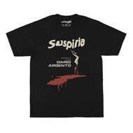 Suspiria Dario Argento Dawn of the Dead Horror Movie Cult Black Cotton Washed Long Short Sleeves Tee