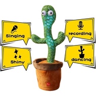 Dancing Cactus Toy Recording Talking Rechargable Plush Toys with Lights120 Music Songs