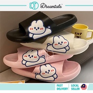 Dreamtale White Rabbit Indoor Slipper Bathroom Slipper Anti-slip Thick Rubber Couple Slipper Living 