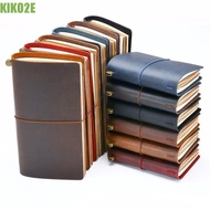 KIKO2E Leather Notebook Handmade School Supplies Journal Sketchbook Stationery Planner Travel Notebo