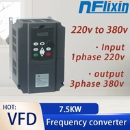 HOW0 7.5KW 10HP 220V to 380 Single Phase Input 3 Phase Output Frequency Converter Drive Inverter Mot