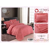 Comforter set queen or king 7 IN 1 Proyu mixed cotton comforter bedsheet 4 pillow case 1 bolster 1 fitted 1 comforter