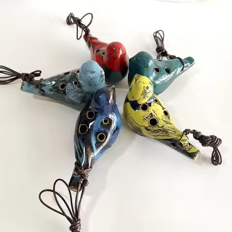 Bird Ocarina Kiln-changed Ocarina Flute 6-hole Small Ocarina Cartoon Ocarina Flute