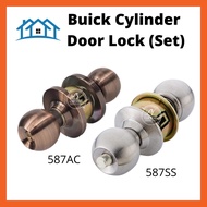 TOMBOL Buick Cylinder Door Lock Set / Cylindrical Door / Door Button / 587SS / 587AC / ROUND Lock / 