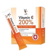 วิตามินซี แบบชง น้องฉัตร VC Vit C Vitamin C 200% Pure Power Shot (1 กล่อง มี 14 ซอง)