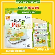 Đặc Sản Bến Tre - Bánh Pía Kim Sa Tân Huê Viên Đậu Xanh Lá Dứa Tan Chảy 480G, Bánh Pía Không Sầu Riê