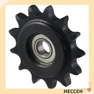 HECCEH Convex Idler Gear, C45 Carbon Steel 13 Tooth Chain Idler Sprocket, with Insert 10mm Bore 1/2"