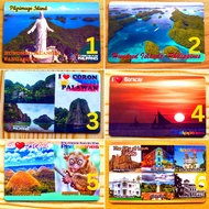 Philippines Tourist Spot Design Rubber Ref Magnet (Hundred Island, Palawan, Boracay, Bohol, Iloilo)
