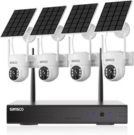 Wire-Free Solar Battery Powered Security Camera System, 10 Channel 2K NVR Recorder with 500GB Hard D