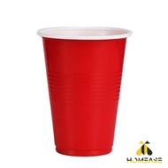 HA Disposable Plastic Drinking Glasses Party Liquor Glass Red