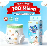 【Buy 1 get 1 free】2 packs of 100 More Pure diapers size M-XXXL with Japanese quality premium anti-le