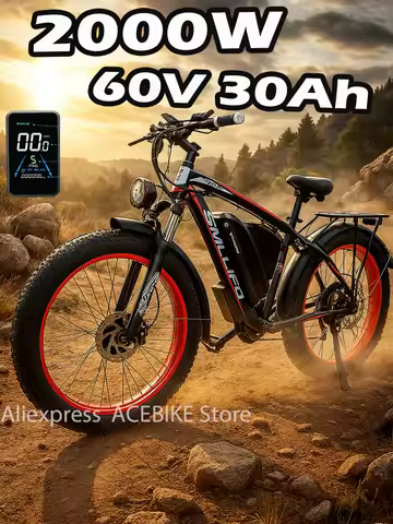 Dual Motor 3000W Peak Electric Bike for Adults 52V 30AH Ebike 26Inch Fat Tire Hunting Bike for Off R