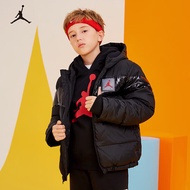 耐克（NIKE）童装男女童加厚羽绒服Jordan冬季儿童上衣 正黑色 150(M)