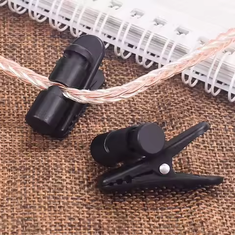YY High Quality-Headset Cord Clips(10pcs), Headphone Cable Clip, Lapel Mic Clip, Earphone Clips- Fit