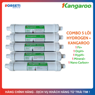 Combo 9 Lõi Lọc Nước Kangaroo Dòng Hydrogen (Model KGHP66...) (Combo gồm 123 HK + màng RO50GPD + 5 l