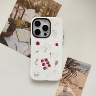 Phone Case Phone Protective Case Sweet Style Fruit Cherry Strawberry Apple Phone Case Suitable for i