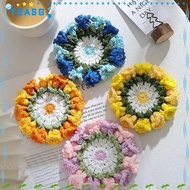 TEASG Succulent Plant Pot Coaster, Book Painted Pattern Hand-Knit Crochet Flower Coaster, Cute Home Decoration Cup Accessories Handmade Cup Mat