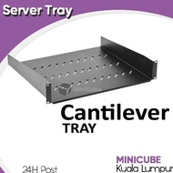 1U 2U 19 Inch Cantilever Server Rack Tray Mount Rack 300/400mm Dept