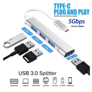 USB 3.0 hub four-in-one aluminum multi-channel OTG adapter USB extender, suitable for PC/laptop/tabl