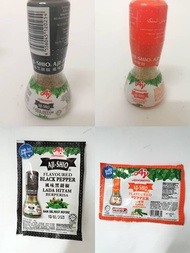 AJISHIO Black Pepper White Pepper/Lada Hitam Lada Putih-45g