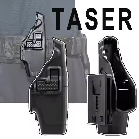 Tactical Stun Gun Taser Holster MOLLE Special Forces Quick Draw Rotating Holster with Index Finger R