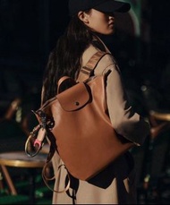 Longchamp Pliage Xtra M 牛皮革雙肩包背包