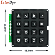 3*4 4*4 Matrix Switch Keyboard Keypad Array Module ABS Plastic Keys 4x4 3x4 12 16 Key Button Membran