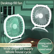 SF_ USB Rechargeable 3in1 Desktop Fan Table Fan Kipas Berdiri Hanging Fan With Lamp Portable Mini Fan