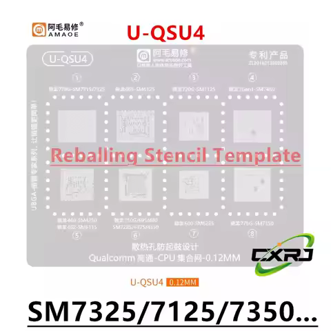 BGA Reballing Stencil Template Station For SM7315 SM7325 SM6125 SM7125 SM7450 SM4250 SM6115 SM7225 S