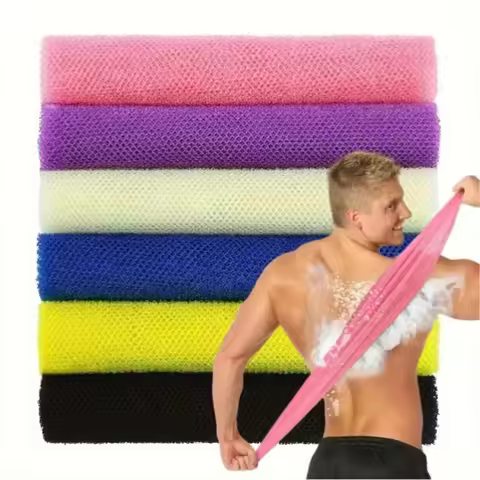 3/1Pcs Exfoliating Mesh African Net Bath Sponge Washcloth for Shower Skin Smoother Loofah Bast Wisp 