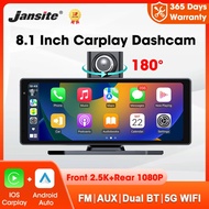8.1" 2.5K Dash Cam Carplay Android Auto GPS 5G WIFI FM BT Car DVR 180° Rotation Dual Lens Dashcam Tr