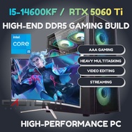 Intel Core i5 14600KF RTX5070 Ti RTX 5060 5060Ti Gaming PC Desktop (DDR5 Customize Build)