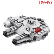 104PCS Star Plan Millennium Falcon Destroyer Ship Building Blocks Bricks Kit Classic Movie Model Set