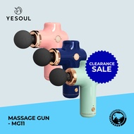 Yesoul Portable Massage Gun Monica MG11 [3-Mode, 3000rpm, Lightweight, 4 Massage Head, USB Charging,