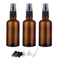 2oz Amber Glass Spray Bottles for Essential Oils, Small Empty Spray Bottle, Fine Mist Spray, Set of 
