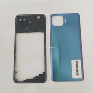 LCD Faceplate Frame Middle Bezel For Oppo F17 Pro Battery Cover Back Rear Door Full Housing Camera G
