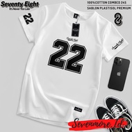 KATUN SEVENTYEIGHT Men's T-shirt Wanita 100% combed cotton 24s Motif NUMBER 22 | Unisex Tshirt | Eid