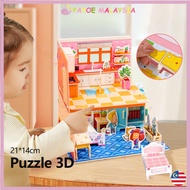Payoe Puzzle 3D Rumah DIY 3D House Puzzle Kids House Interior Educational Toy     Creative Play