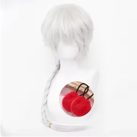Anime Bungo Stray Dogs Season 4 High Quality Nikolai Gogol Cosplay Wig Long White Braid Heat Resista