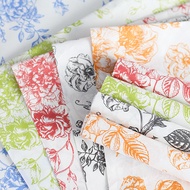 20Pcs 50x70cm Vintage Line Drawing Rose Tissue Paper Multicolor Floral Lining Paper for Bouquet & Gi