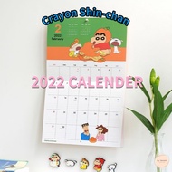 🌺KOREA🌺 [Crayon Shin-chan] 2022 Wall-mounted Calender 2022 planner, Year planner, Monthly planner, Diary