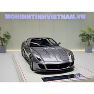 FERRARI 599 GTO NOVITEC GRAY MODEL CAR, 1/18 RUNNER SCALE